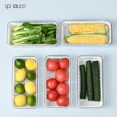 Fresh Container Stackable Storage Box for Refrigerator Vegetable Fruit Storage Container Organizer Bins