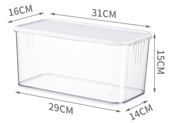 Plastic Storage Bins with lid Clear Pantry Organizer Box Bin Containers for Organizing Household items