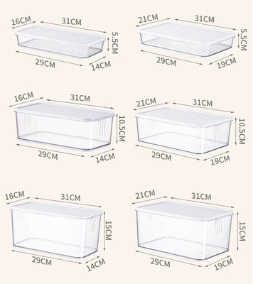 Plastic Storage Bins with lid Clear Pantry Organizer Box Bin Containers for Organizing Household items
