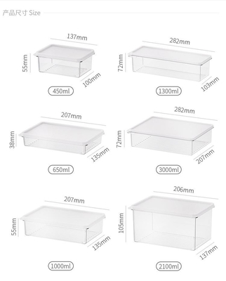 Plastic Storage Bins with lid Clear Pantry Organizer Box Bin Containers for Organizing Household items