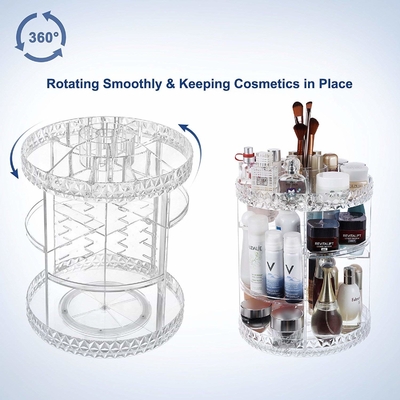 Plus size 360-degree rotating adjustable multi-function makeup storage organizer large capacity cosmetic storage rack