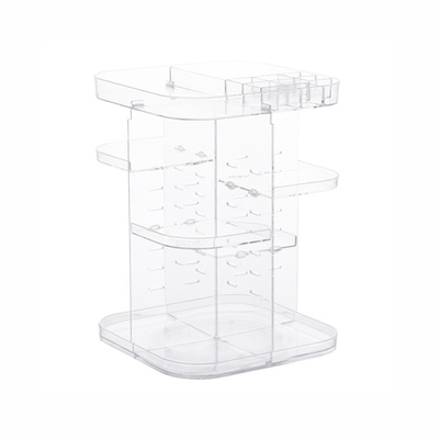 Spinning holder storage rack 360 degree rotation square cosmetic makeup storage organizer for makeup brushes lipsticks