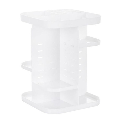 Spinning holder storage rack 360 degree rotation square cosmetic makeup storage organizer for makeup brushes lipsticks