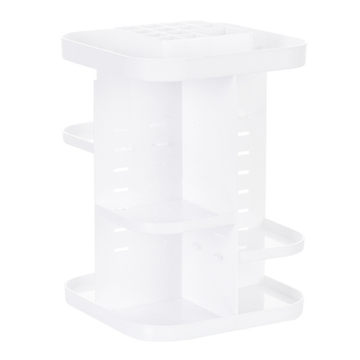 Four layers non-folding cosmetics rack standing type 360 degree rotation makeup organizer