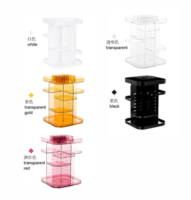 Four layers non-folding cosmetics rack standing type 360 degree rotation makeup organizer