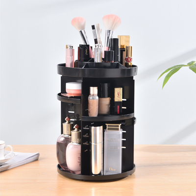 360 rotating makeup organizer DIY adjustable holder rack cosmetic display shelf
