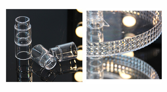 Diamond surface cutting process transparent acrylic cosmetic storage box desktop swivel shelf makeup organizer