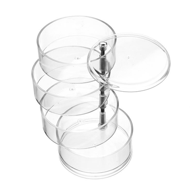 Stackable Clear Plastic Hair Accessory Containers Jewelry Storage Organizer with Lids