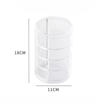 Stackable Clear Plastic Hair Accessory Containers Jewelry Storage Organizer with Lids