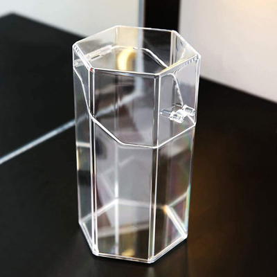 Makeup Brush Holder Dustproof Comestic Brushes Organizer Storage, Hexagon Shaped/Protect Brushes