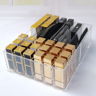 Multifunctional Clear Makeup Organizer Holder Countertop Vanity Storage Stand for Lipstick Eyeshadow Palette Perfume