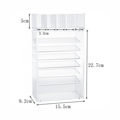 Lipstick Holder Acrylic Lipstick Tower Cosmetic Makeup Organizer Display Stand with Door