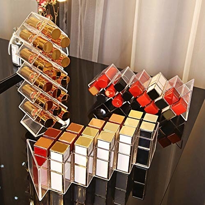 Fish Shape Clear Lipstick Organizer Tower, Lip Gloss Storage Holder Stand for 16 Lip Sticks, Perfect for Makeup Cosmetic