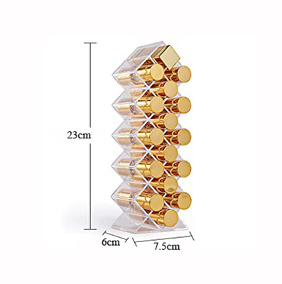 Fish Shape Clear Lipstick Organizer Tower, Lip Gloss Storage Holder Stand for 16 Lip Sticks, Perfect for Makeup Cosmetic