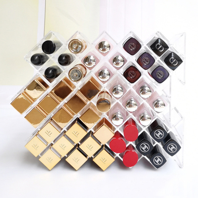 Fish Shape Clear Lipstick Organizer Tower, Lip Gloss Storage Holder Stand for 16 Lip Sticks, Perfect for Makeup Cosmetic