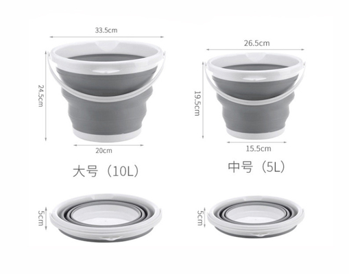 Collapsible Bucket with Strong, Flexible, Compact, BPA Free Design and Sturdy Handle for Hiking, Backpacking, Camping