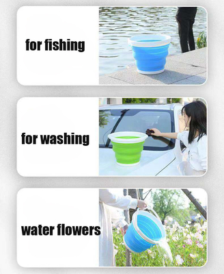 Collapsible Bucket with Strong, Flexible, Compact, BPA Free Design and Sturdy Handle for Hiking, Backpacking, Camping