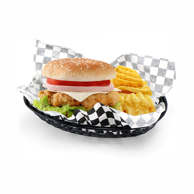 Plastic Fry Fast Food Basket Bread Baskets Oval-Shaped Tray Restaurant Supplies, Deli Serving Bread Basket for Chicken