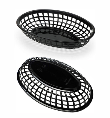 Plastic Fry Fast Food Basket Bread Baskets Oval-Shaped Tray Restaurant Supplies, Deli Serving Bread Basket for Chicken