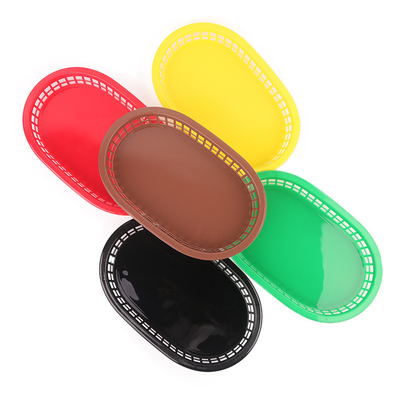 Foodservice Plastic Fry Fast Food Basket Bread Baskets Oval-Shaped Tray Restaurant Supplies, Deli Serving Bread Basket