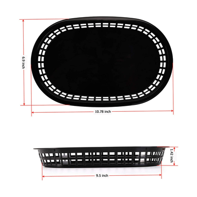 Foodservice Plastic Fry Fast Food Basket Bread Baskets Oval-Shaped Tray Restaurant Supplies, Deli Serving Bread Basket