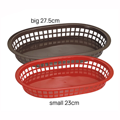 Foodservice Plastic Fry Fast Food Basket Bread Baskets Oval-Shaped Tray Restaurant Supplies, Deli Serving Bread Basket