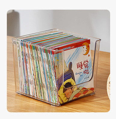 Plastic Open Storage Bins Clear Pantry Organizer Box Bin Containers for Organizing Kitchen Fridge, Food, Snack Pantry