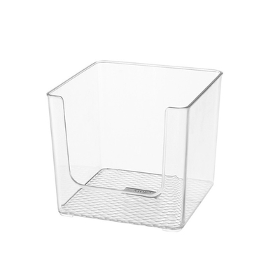 Plastic Open Storage Bins Clear Pantry Organizer Box Bin Containers for Organizing Kitchen Fridge, Food, Snack Pantry