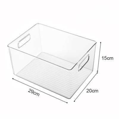 Plastic Clear Storage Bins Pantry Organizer Box Bin Containers for Organizing Kitchen Fridge, Food, Snack Pantry Cabinet