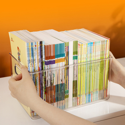 Plastic Clear Storage Bins Pantry Organizer Box Bin Containers for Organizing Kitchen Fridge, Food, Snack Pantry Cabinet