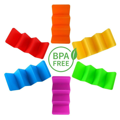 Colorful Taco Holder Taco Tray Plate with Handle Each Can Hold 2 or 3 Tacos, BPA Free PP Material