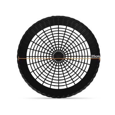 10-Inch Reusable Plastic Paper Plate Holder Picnic Supplies Heavy Duty Woven Style White Black Color