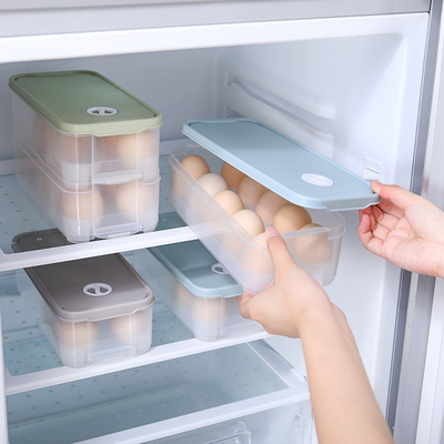 Plastic Egg Storage Container for Fridge Organization Storage Containers Transparent Box Egg Holder Bin with Lid