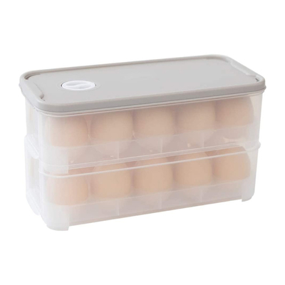 Plastic Egg Storage Container for Fridge Organization Storage Containers Transparent Box Egg Holder Bin with Lid