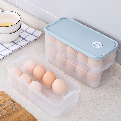 Plastic Egg Storage Container for Fridge Organization Storage Containers Transparent Box Egg Holder Bin with Lid