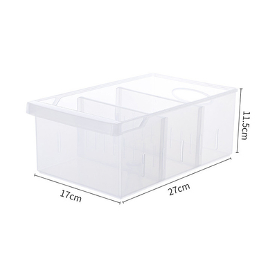 Plastic Refrigerator Organizer Bin Clear Stackable Food Storage Container for Pantry,Fridge,Cabinet,Kitchen Organization