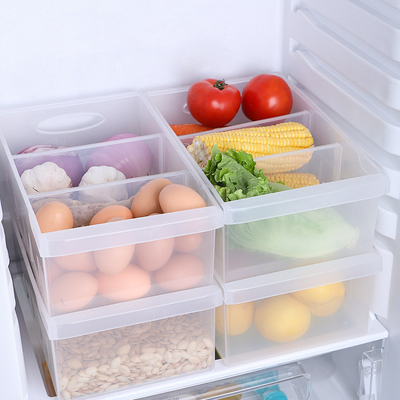 Plastic Refrigerator Organizer Bin Clear Stackable Food Storage Container for Pantry,Fridge,Cabinet,Kitchen Organization
