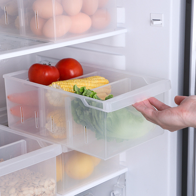 Plastic Refrigerator Organizer Bin Clear Stackable Food Storage Container for Pantry,Fridge,Cabinet,Kitchen Organization