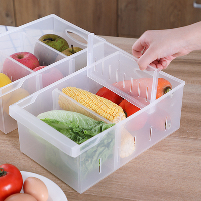 Plastic Refrigerator Organizer Bin Clear Stackable Food Storage Container for Pantry,Fridge,Cabinet,Kitchen Organization