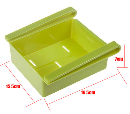 Slide Kitchen Fridge Freezer Refrigerator Space Saver Organizer Storage Box Rack Drawer Holder