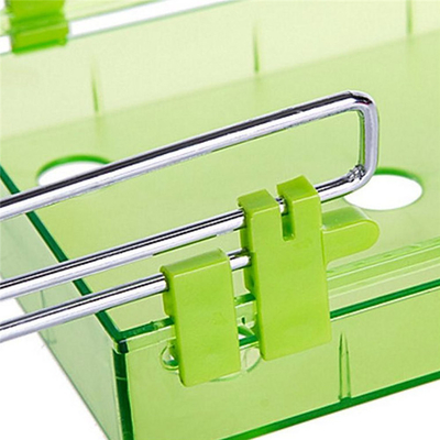 Fridge Organizer Space Saver Shelf Plastic Refrigerator Storage Box Freezer Shelf Holder Sliding Drawer