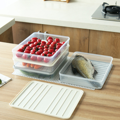 Plastic Bacon Keeper, Deli Meat Saver, Fridge Food Storage Container with Lid for Fruits, Vegetables, Fish, Cold Cuts