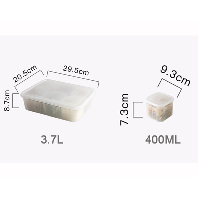 Plastic Storage Containers Square Food Storage Organizer Boxes with Lids for Refrigerator Fridge Cabinet Desk