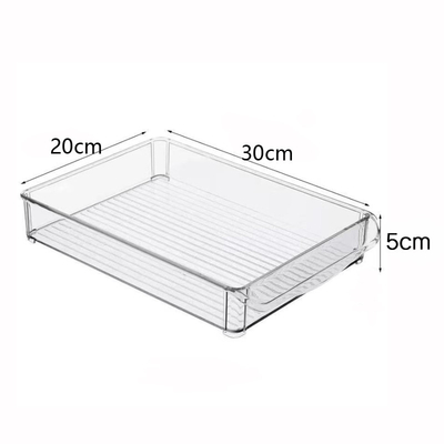 Plastic Food Storage Container Bin with Lid and Handle for Kitchen, Pantry, Cabinet, Fridge, Freezer -Organizer