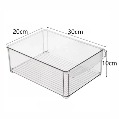 Plastic Food Storage Container Bin with Lid and Handle for Kitchen, Pantry, Cabinet, Fridge, Freezer -Organizer