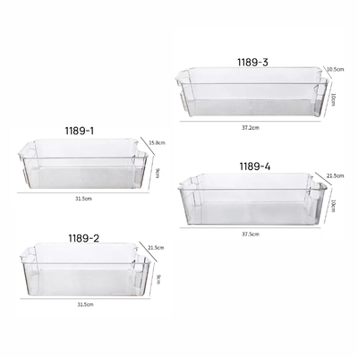 Kitchen Clear Plastic Stackable Storage Bins Refrigerator, Freezer, Pantry & Clothes Organization Container