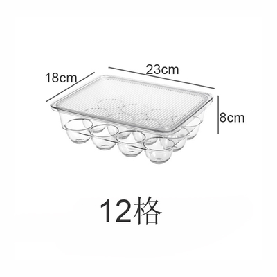 Stackable Refrigerator Egg Bin with Handle and Lid Food Storage Container Organizer for Fridge, Freezer BPA Free
