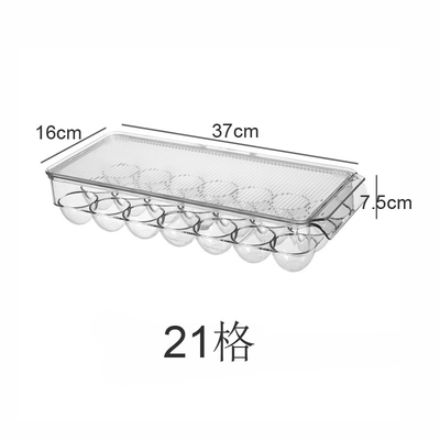 Stackable Refrigerator Egg Bin with Handle and Lid Food Storage Container Organizer for Fridge, Freezer BPA Free