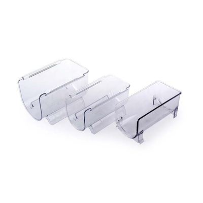 Plastic Wine and Water Bottle Holder Stackable Clear Wine Rack Storage Organizer for Fridge, Cabinet, Pantry, Kitchen