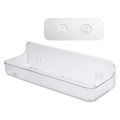 Wall Mount Plastic Storage Caddy Organizer Magic Sticker Non Drilling Basket Hanging Bin Shelf for Bathroom